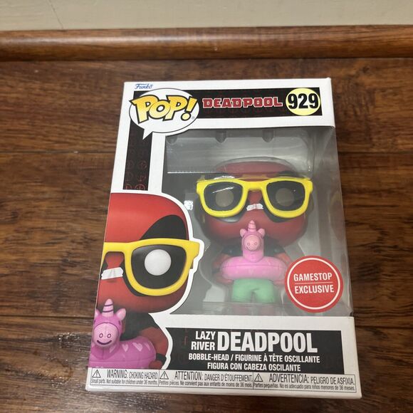 Funko Pop Deadpool Lazy River Deadpool 929 GameStop Exclusive 2021 - Picture 3 of 5
